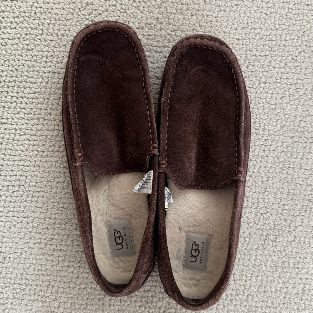 UGG Men's Dark Brown Suede Loafers